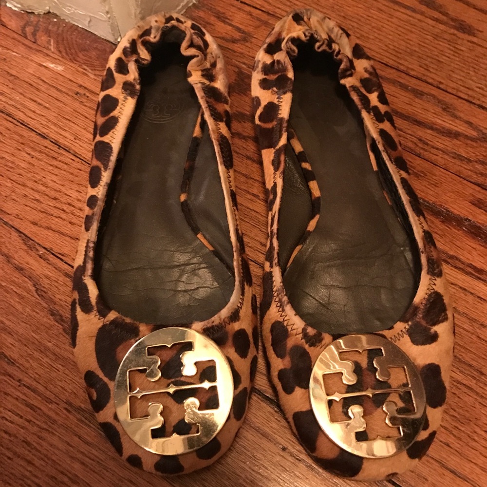 Tory Burch leopard skin flats